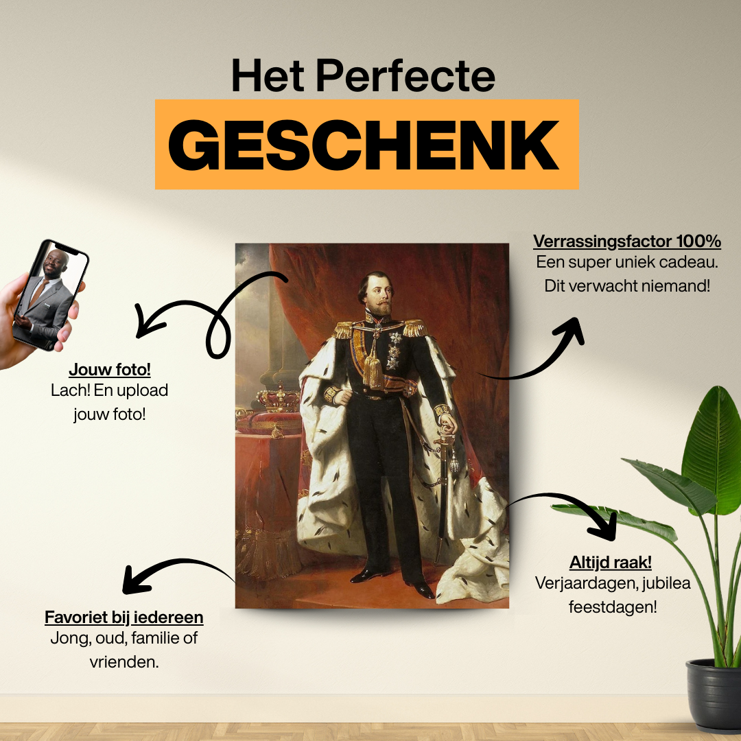 Koning Willem III - Custom Canvas