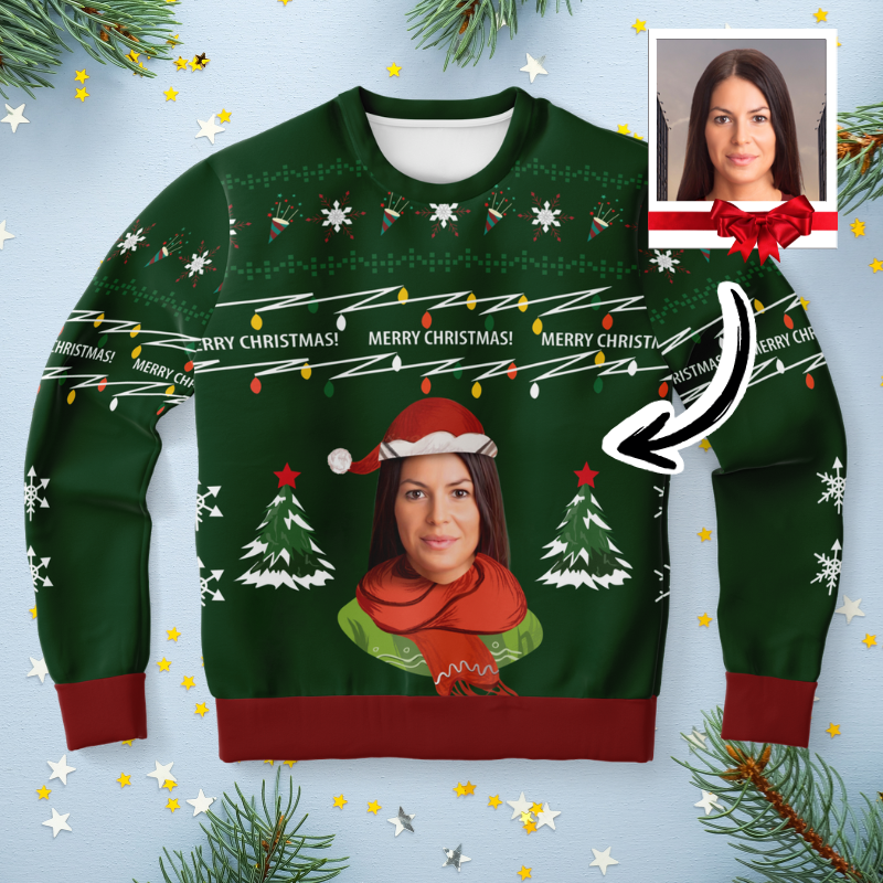 Ugly Christmas Sweater (Green Woman)