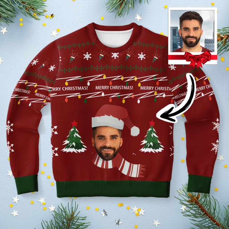 Ugly Christmas Sweater Kerstman (Rood Man)