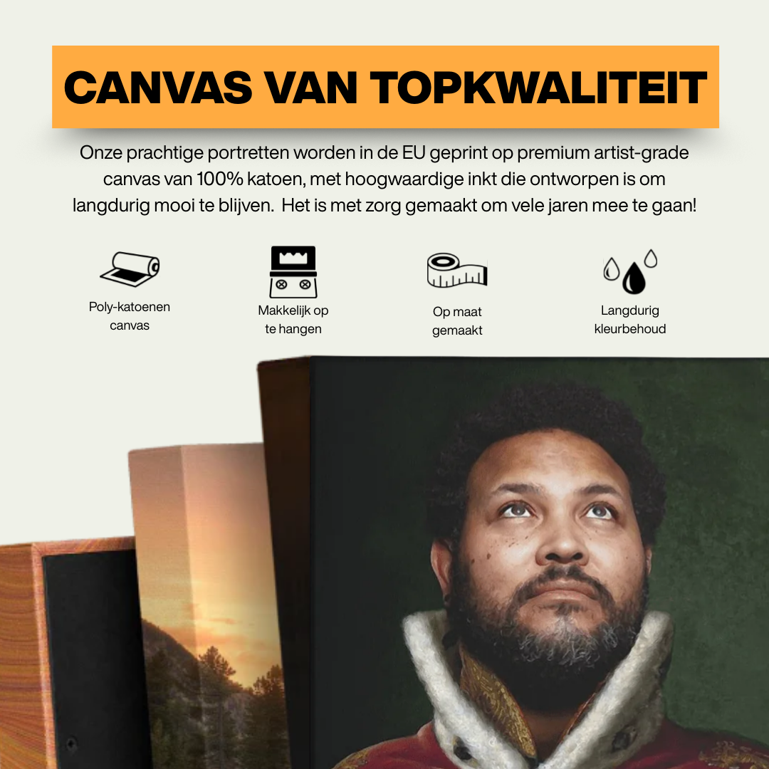 Christian VIII en Caroline Amalie - Custom Canvas