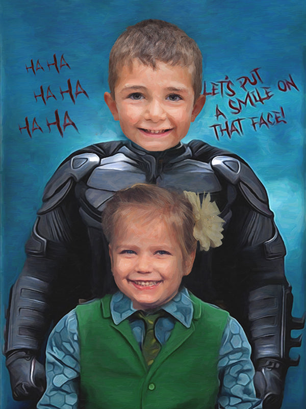 Bat & Joker - Póster personalizado