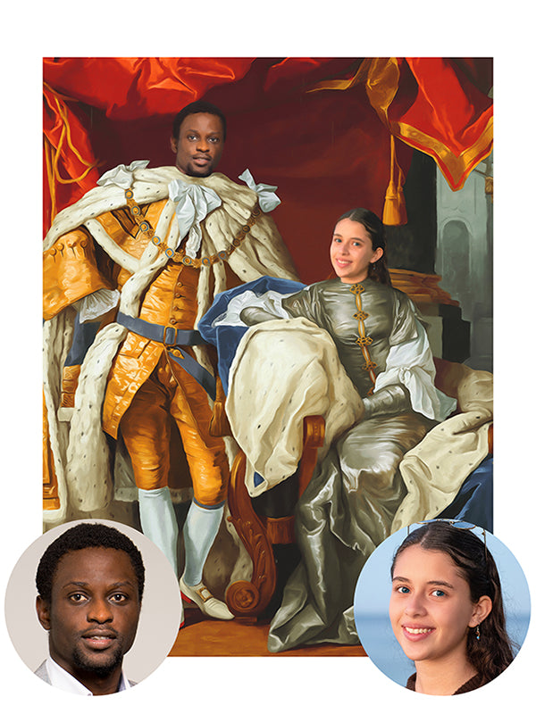 La pareja real - besos personalizados