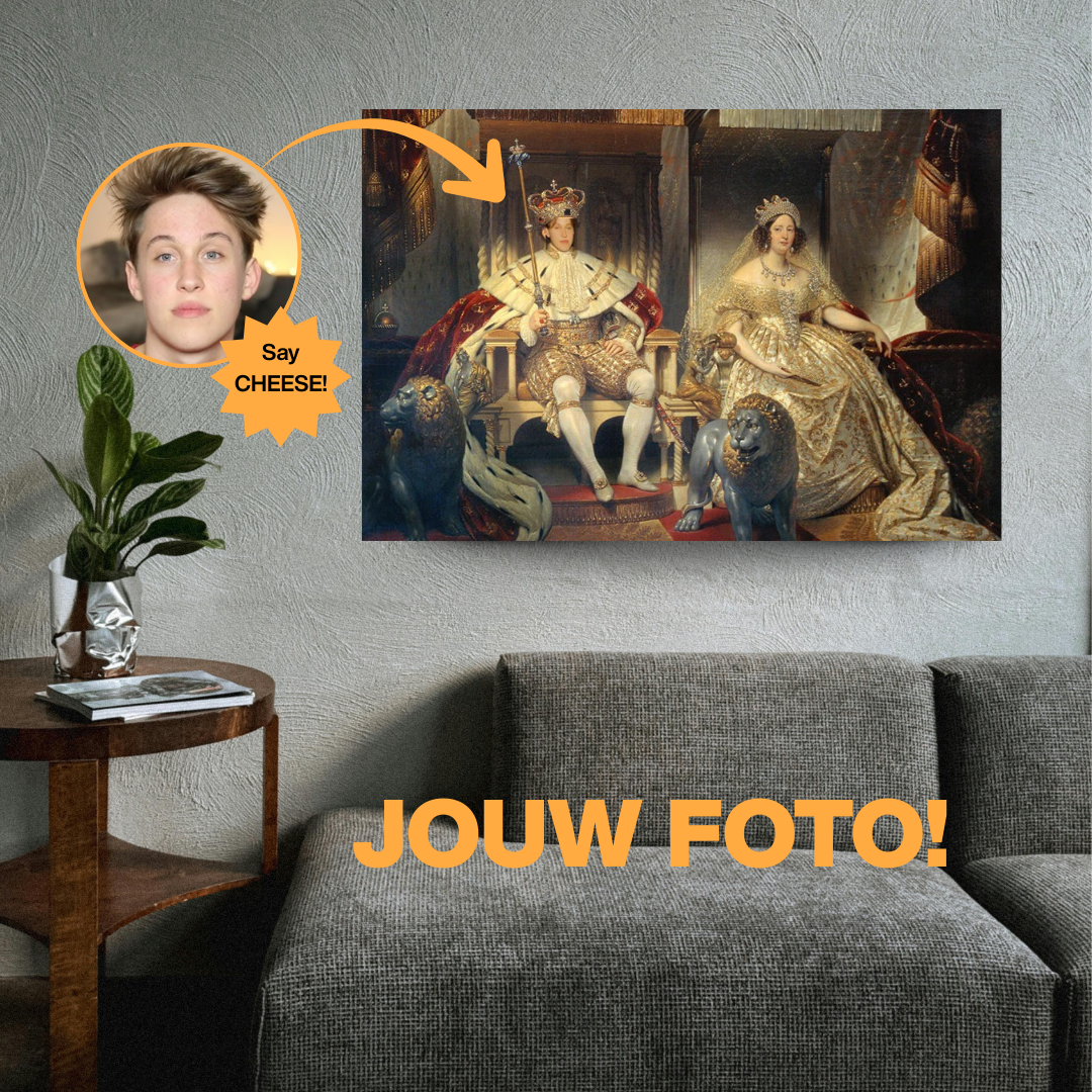 Christian VIII en Caroline Amalie - Custom Canvas