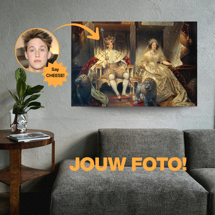 Christian VIII y Caroline Amalie - lienzo personalizado