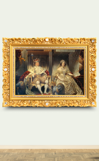 Christian VIII en Caroline Amalie - Custom Canvas