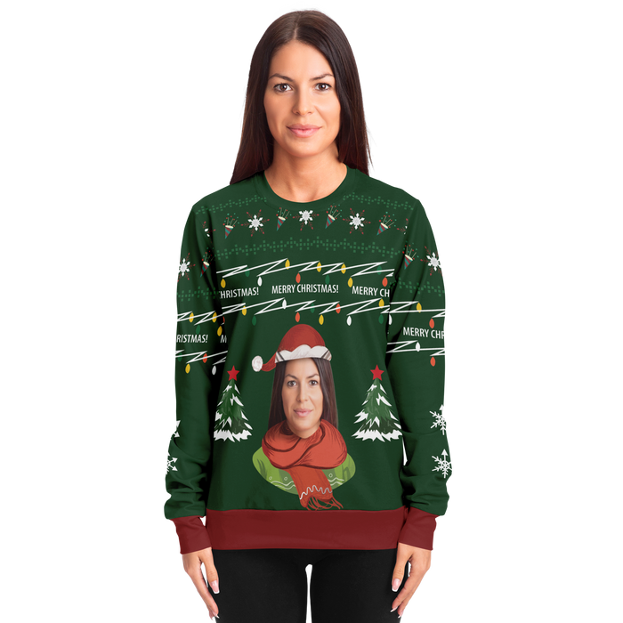 Suéter feo navideño (mujer verde)
