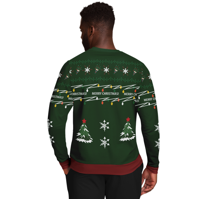 Suéter feo navideño once (hombre verde)