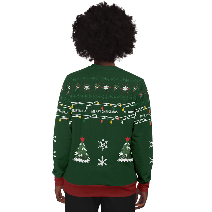Sweater de Navidad feo Santa (mujer verde)