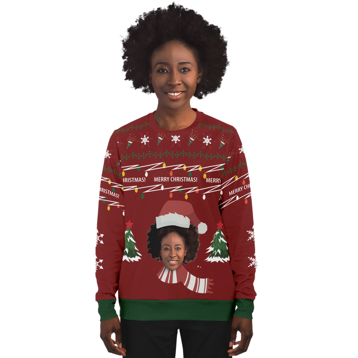 Ugly Christmas Sweater Santa Claus (Red Woman)