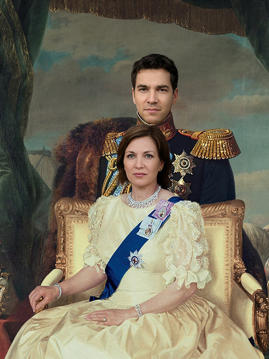 Rey y reina de hispanje - lienzo personalizado