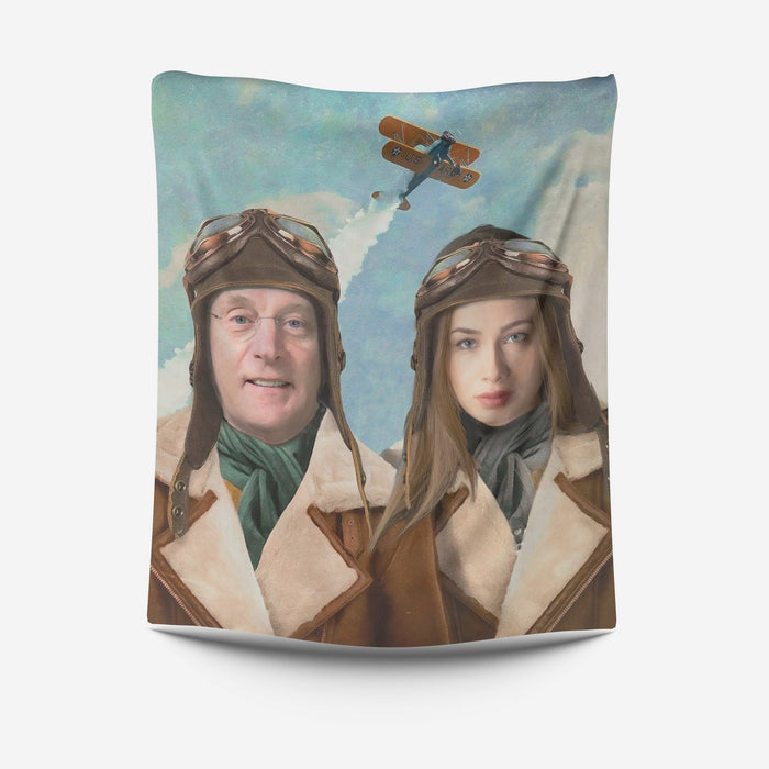 El dúo de aviador - personalizado deken