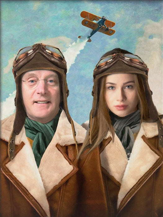 El dúo de aviador - personalizado deken