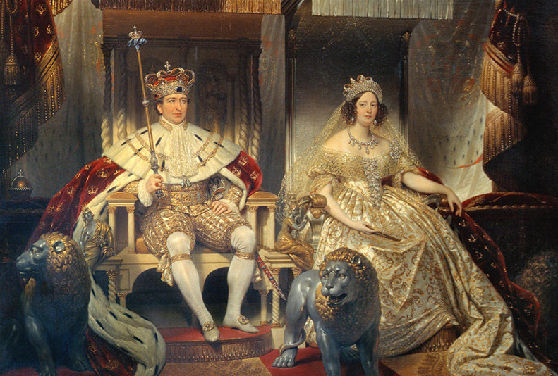 Christian VIII y Caroline Amalie - lienzo personalizado
