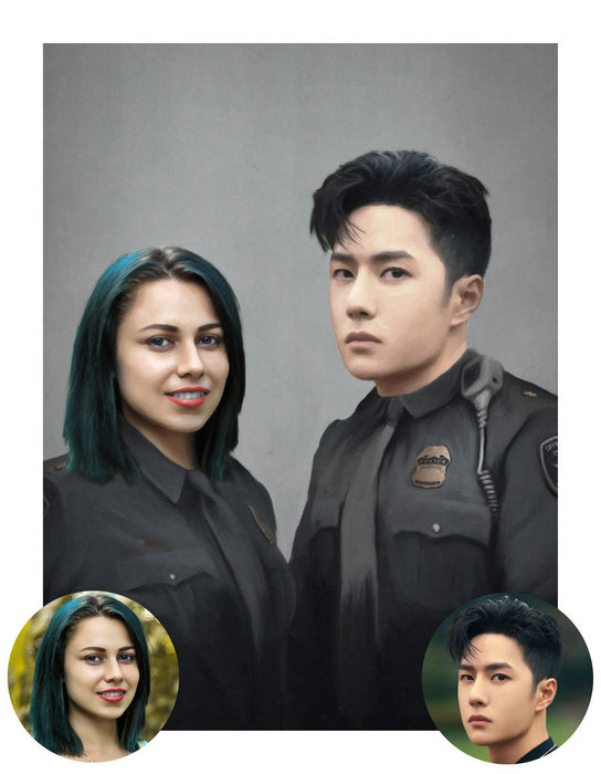 Le duo de la police - Affiche personnalisée