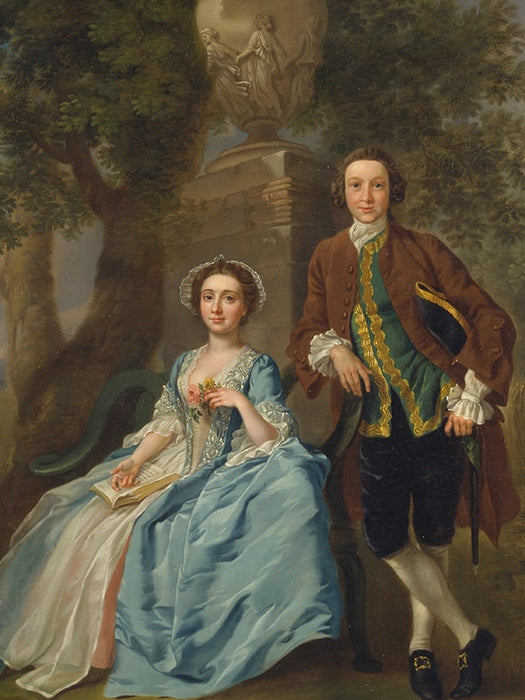 George und Margareth Rogers von Francis Hayman - Custom Poster