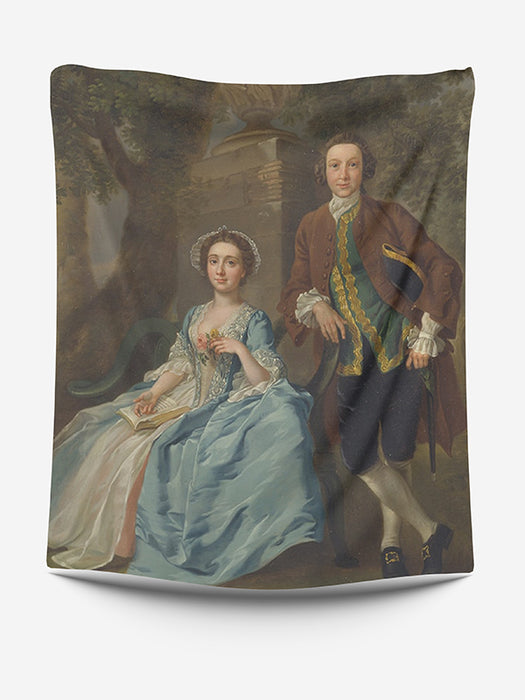 George and Margareth Rogers by Francis Hayman - Custom Deken