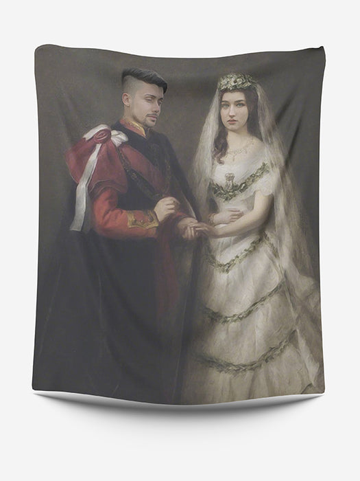 Koning Edward VII en Koningin Alexandra - Custom Deken