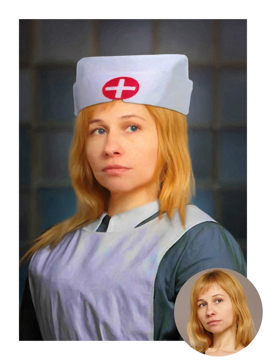 La enfermera - lienzo personalizado
