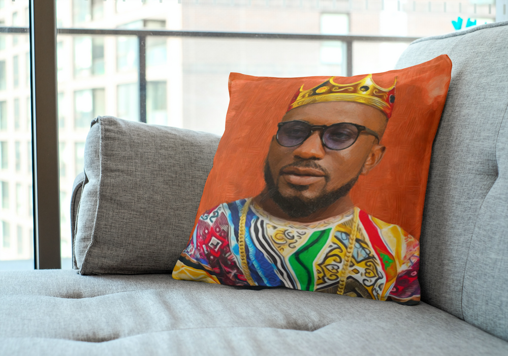 Your ordered portrait on a pillow