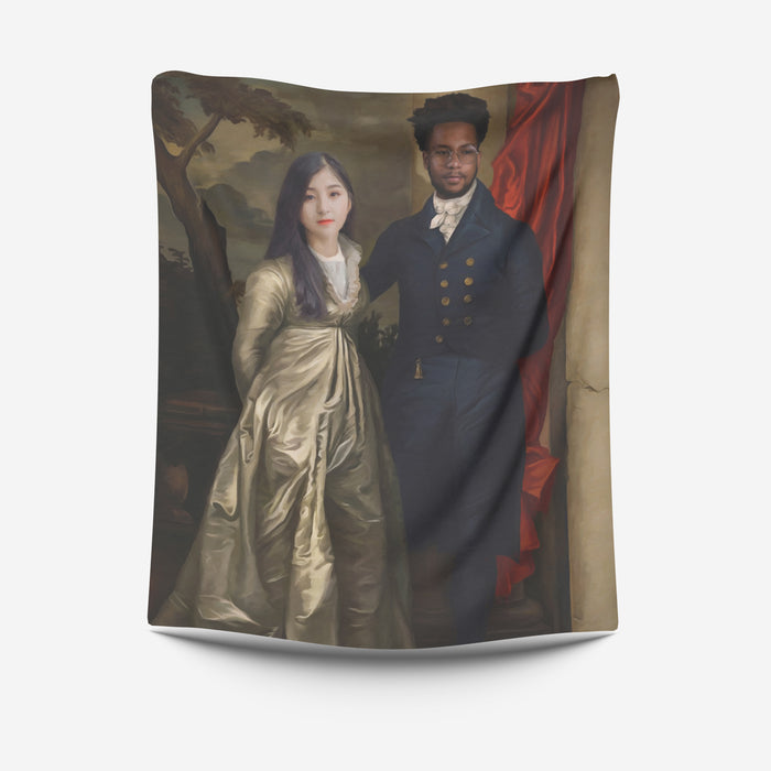 Your ordered portrait on a blanket