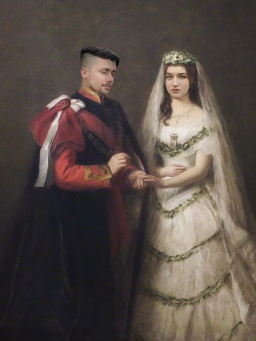König Edward VII und Königin Alexandra - Custom Canvas
